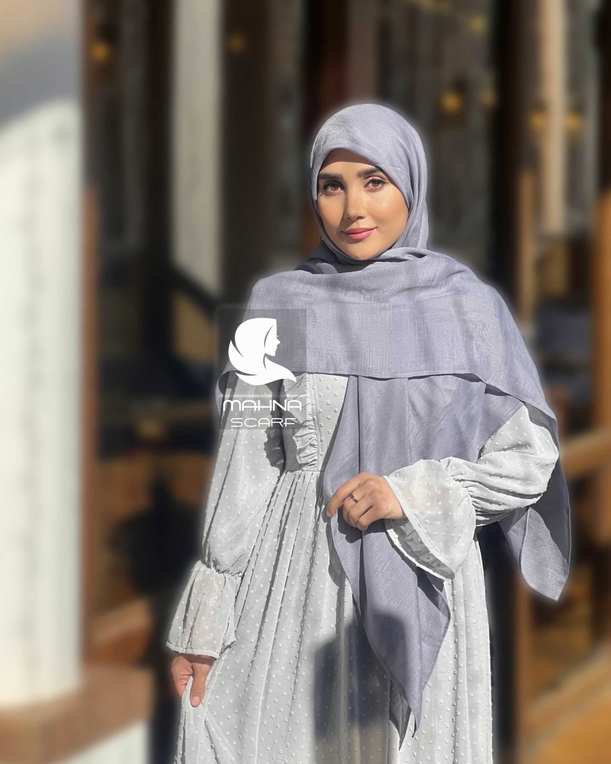 روسری وال اسلپ طوسی