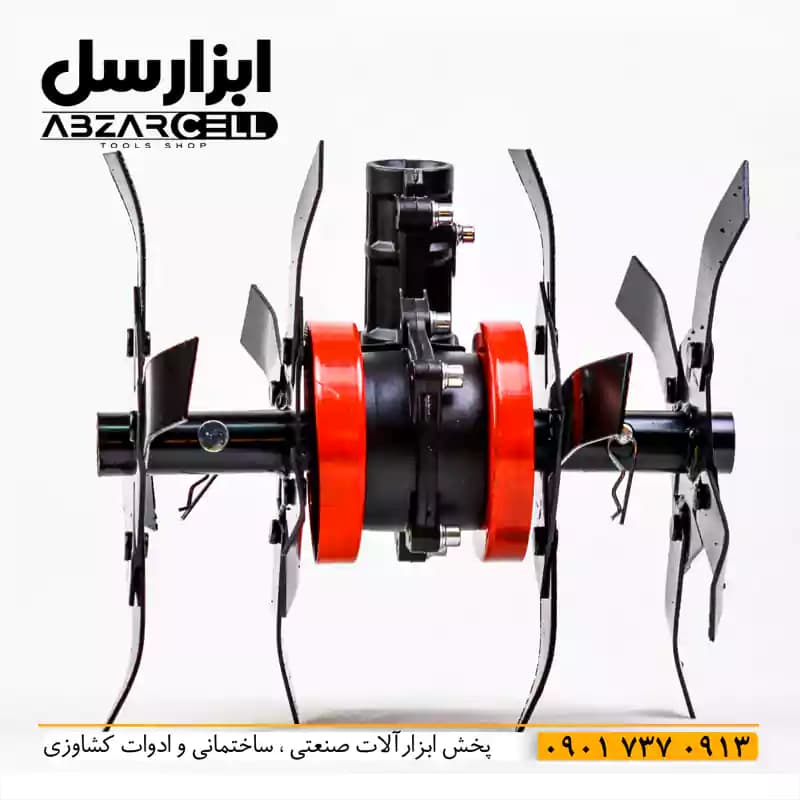 الحاقی تبدیل علف زن به تیلر شخم زن 2 تیغ لوشان | دارای محافظ گیربکس — تصویر ۳