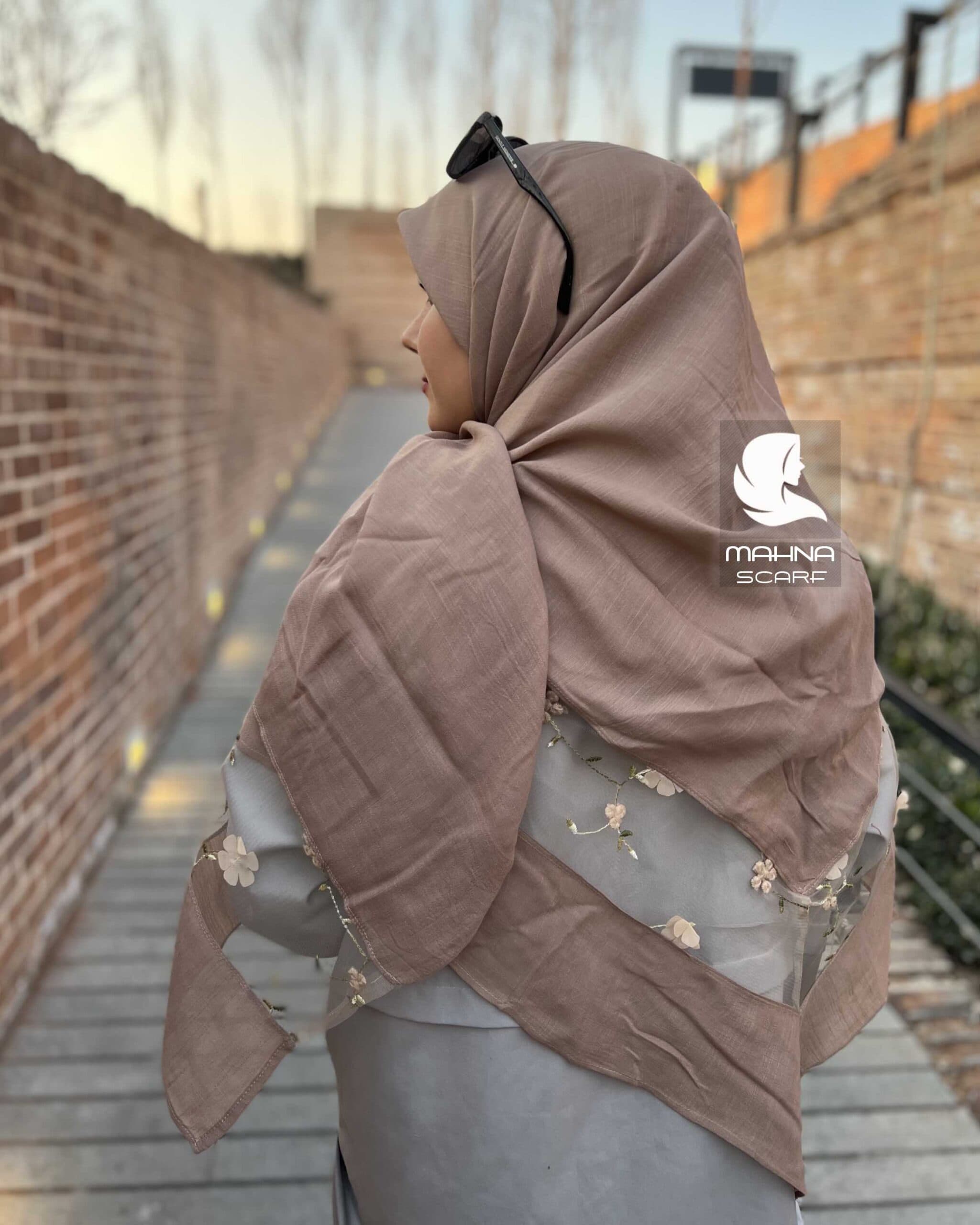 روسری بهارناز نسکافه ای — تصویر ۵