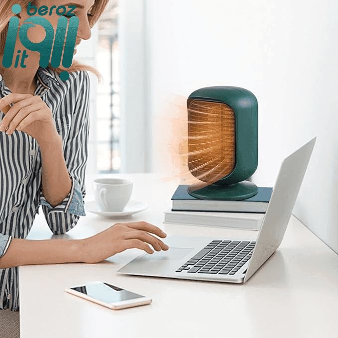 هیتر رومیزی و بخاری برقی 1200W مدل Desktop Heater GKQ2Y — تصویر ۵