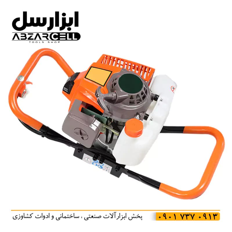 چاله کن موتوری تک نفره دستی 52 سی سی برونل BLEA-520| طرح SKN — تصویر ۳