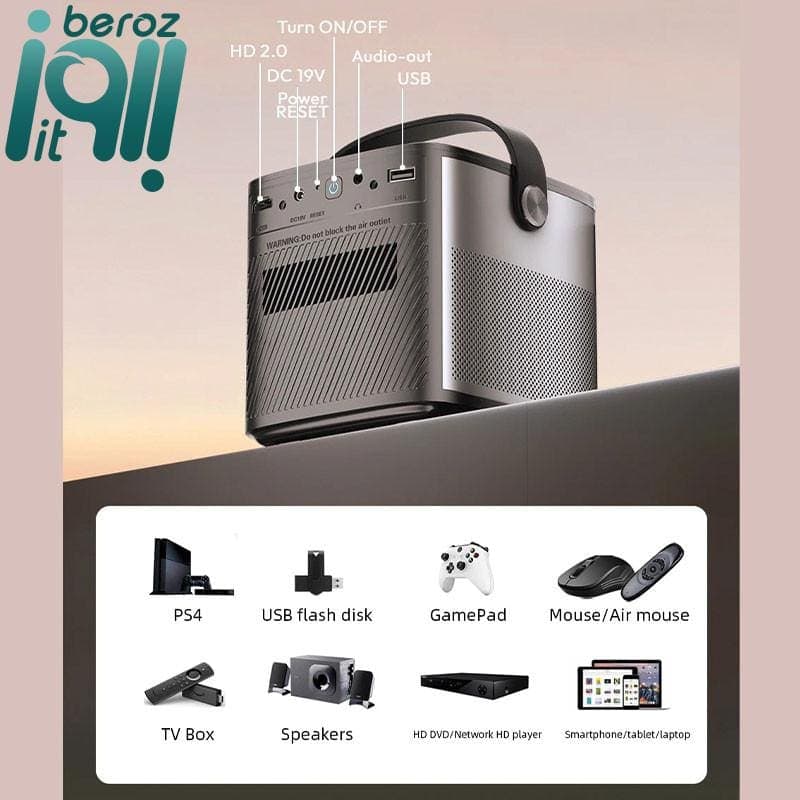 ویدئو پروژکتور بینتیک مدل Byintek Smart Projector U80 max «اورجینال – ارسال 1 ساعت» — تصویر ۴