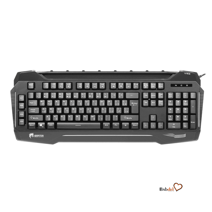 کیبورد با سیم گیمینگ گرین GAMING KEYBOARD GREEN GK702-RGB