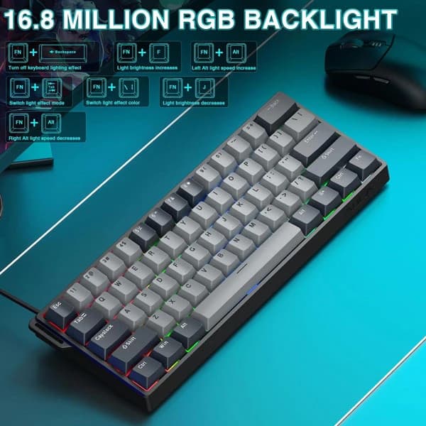 کیبورد گیمینگ آئولا مدل Win 60 HE Pro — تصویر ۱۱