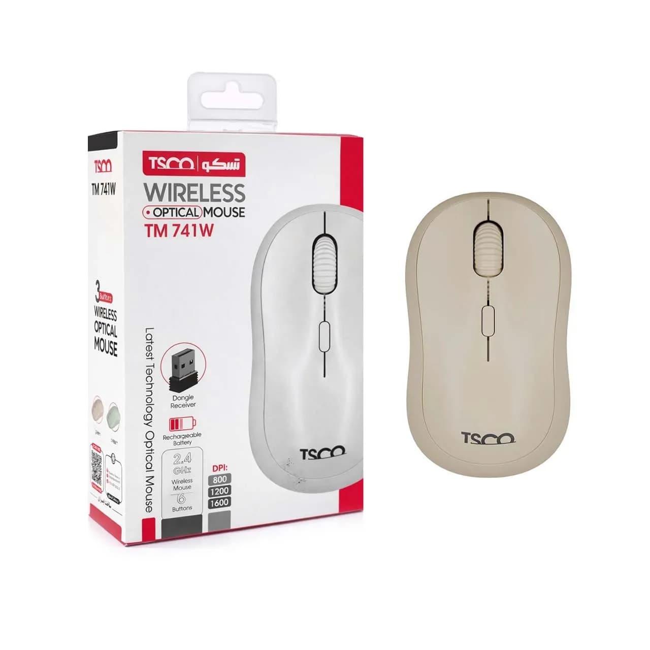 موس وایرلس تسکو مدل TSCO TM 741W — تصویر ۸