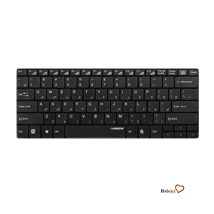 کیبورد بی سیم گرین مدل WIRELESS KEYBOARD GREEN GK-102W