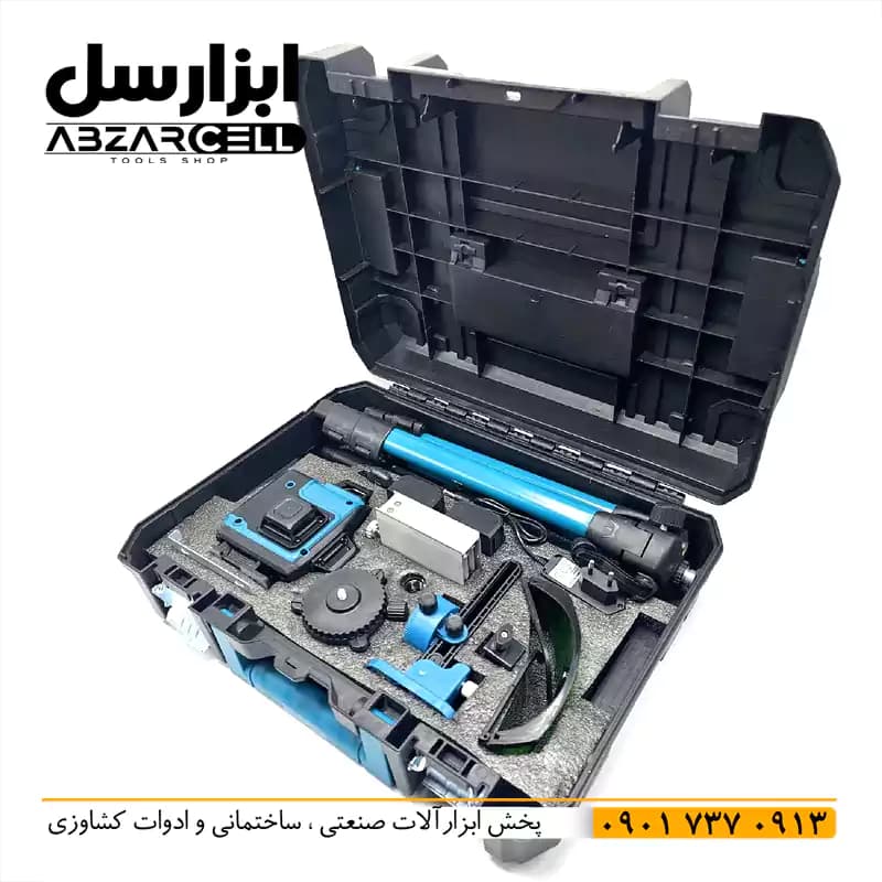 تراز لیزری 16 خط نور سبز ماکیتا| دو باتری، ریموت با جعبه حمل — تصویر ۳
