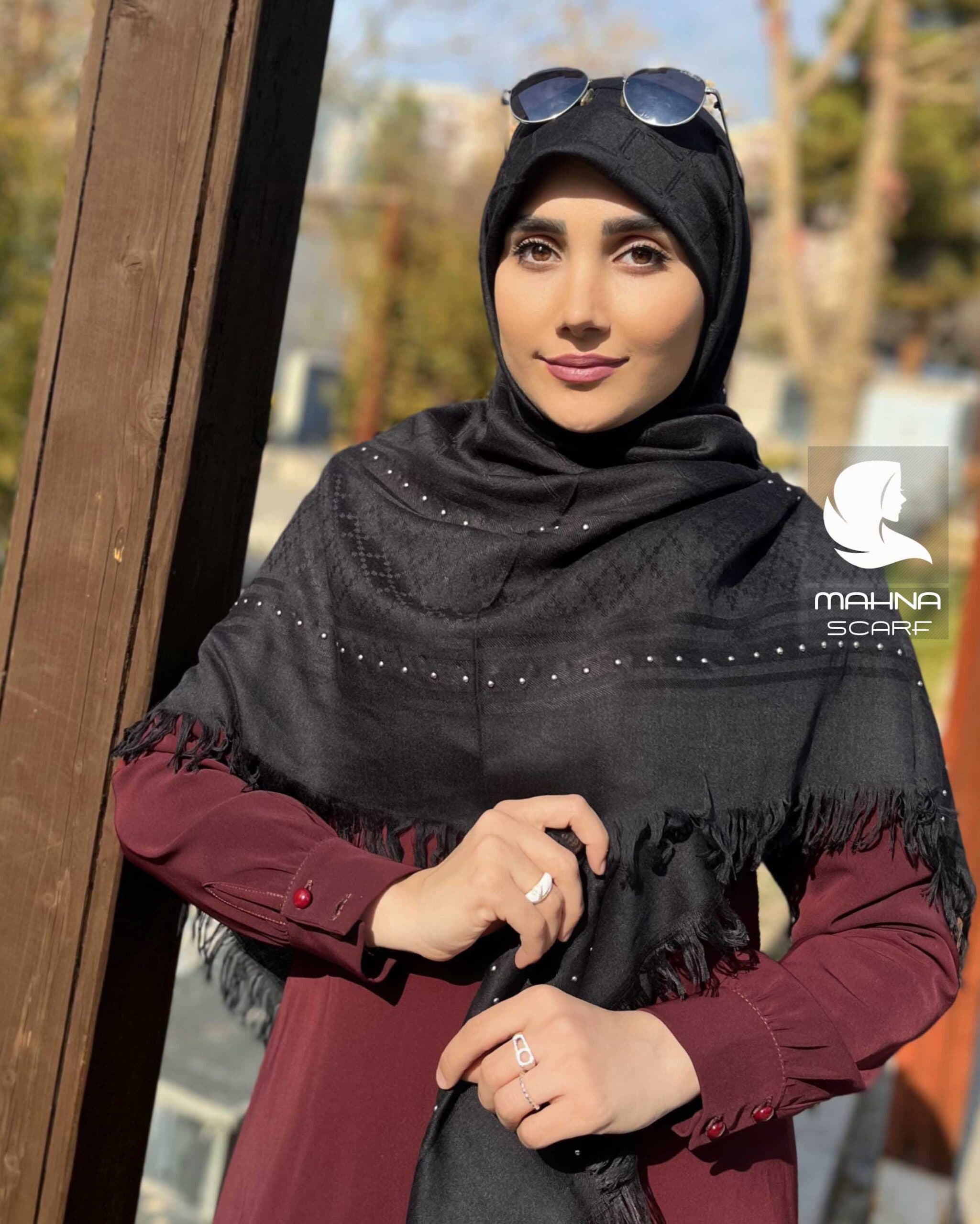 روسری نخی ژاکارد وارداتی
