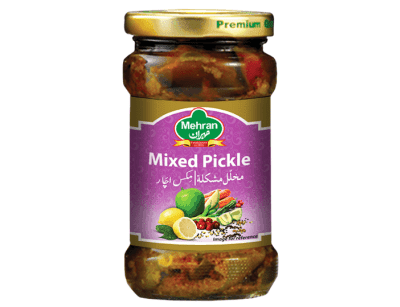 ترشی انبه مخلوط پاکستانی مهران فود مدل mixed pickle وزن 340 گرم