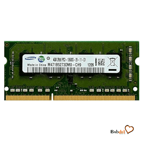 رم لپ تاپ 4گیگابایت سامسونگ 4G 1333Mhz 10600S DDR3 PC3