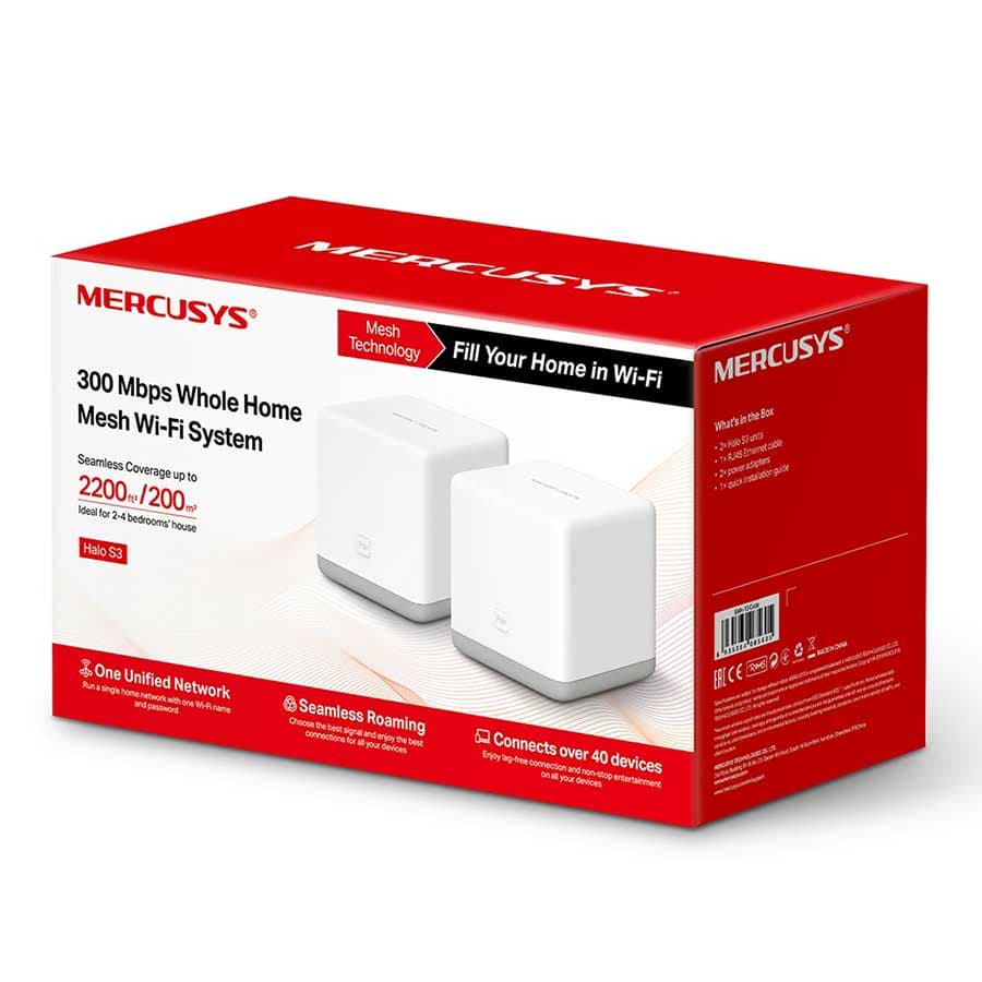 گسترش دهنده بی‌سیم خانگی 300Mbps مرکوسیس مدل Mercusys Halo S3 (2-Pack) — تصویر ۹