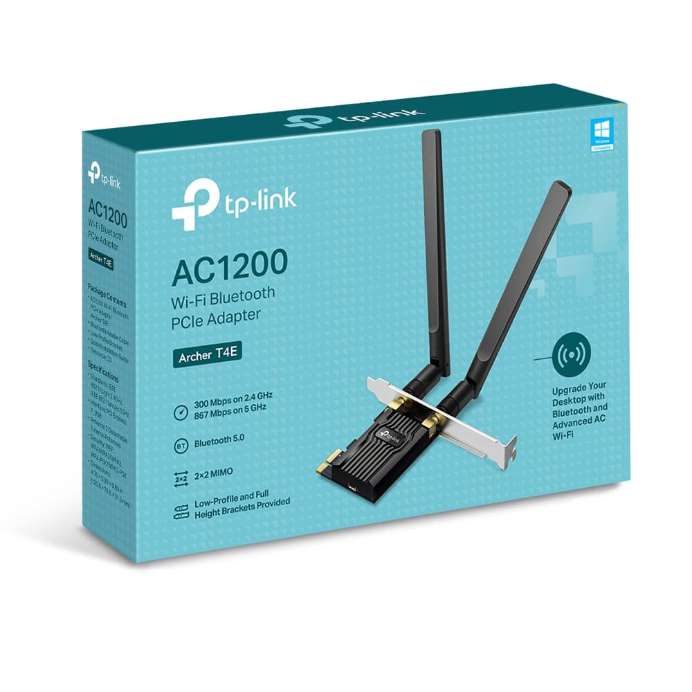 کارت شبکه بی‌سیم و دوباند AC1200 + بلوتوث تی پی لینک مدل TPLINK Archer T4E 3.0 — تصویر ۱۲