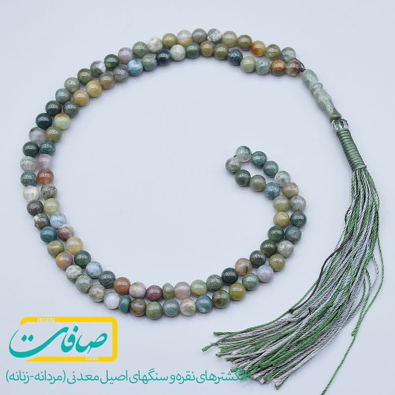 تسبیح سنگی جاسپر 100 دانه سایز متوسط
