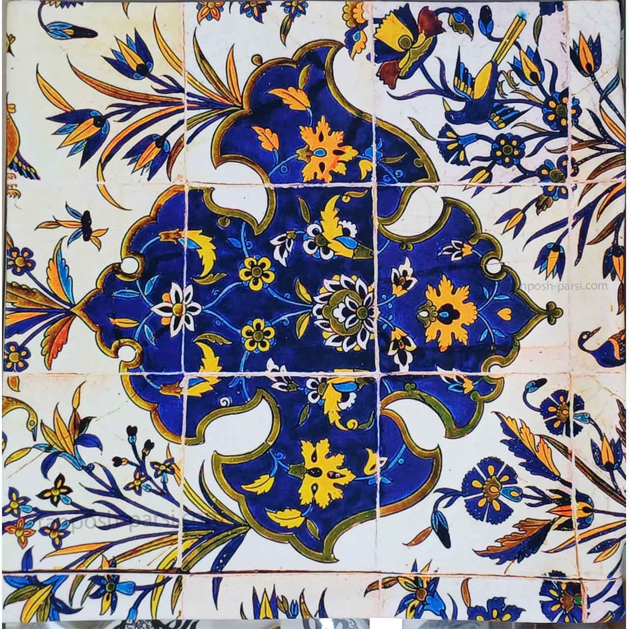 رومیزی مربع 100 در 100 سانت طرح شکارگاه