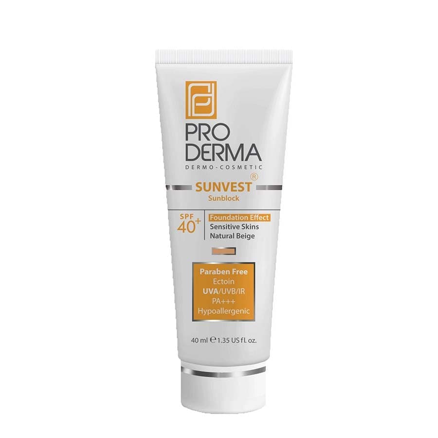 کرم ضد آفتاب فاقد چربی پرودرما مدل SPF50 بی رنگ حجم 40 میلی لیتر