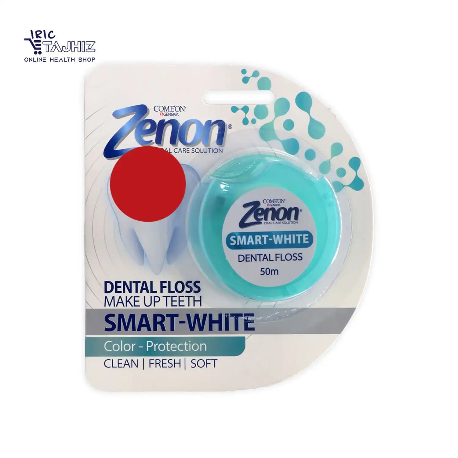 نخ دندان سفید کننده زنون Zenon مدل Smart White طول 50 متر