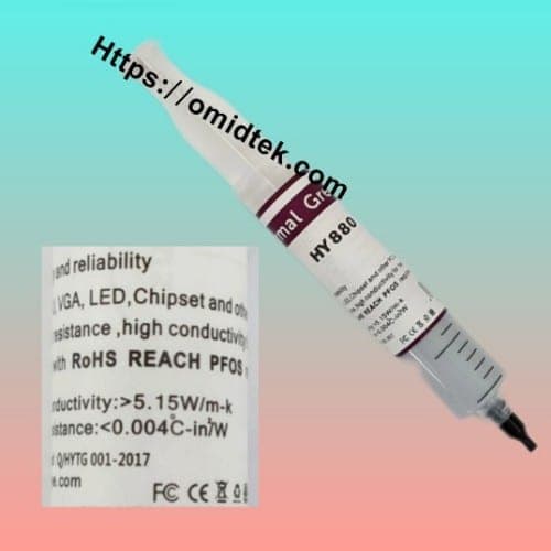 خمیر سیلیکون Paste HY880 سرنگی — تصویر ۲