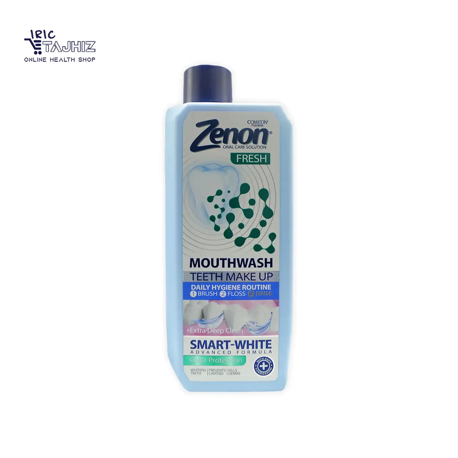 دهانشویه سفیدکننده زنون Zenon مدل smart white حجم 400 میلی لیتر — تصویر ۴