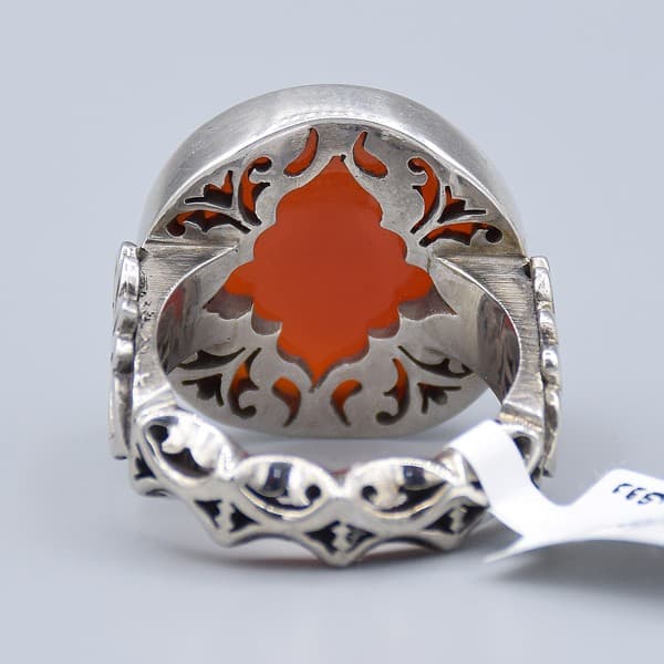 انگشتر عقیق یمنی مردانه «کد 1924» — تصویر ۵