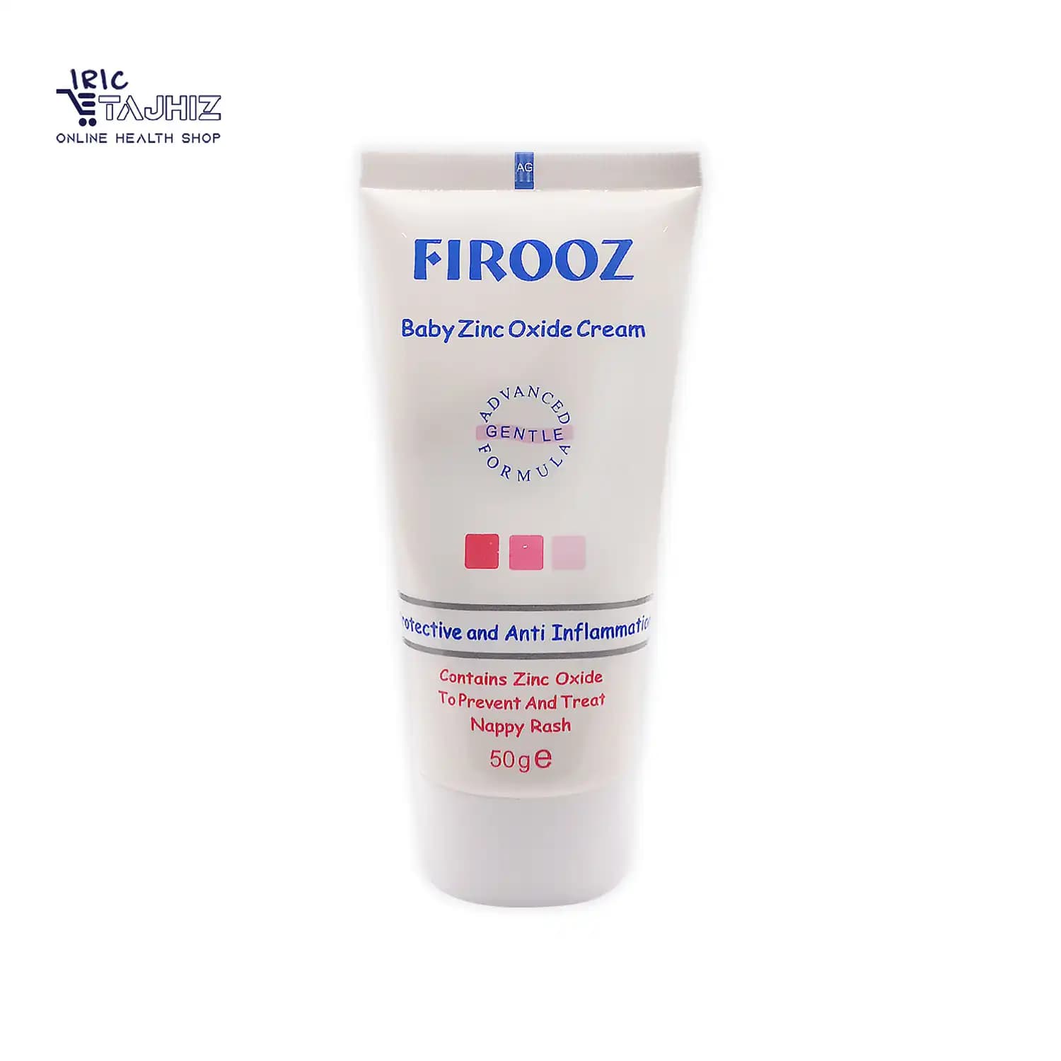 کرم زینک اکساید ۱۰ درصد فیروز FIROOZ حجم 50 میلی لیتر