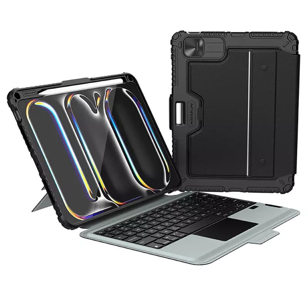 کیف کلاسوری کیبورد دار نیلکین مدل Bumper Combo Backlit Keyboard مناسب برای iPad Pro 13 (2024/2025)