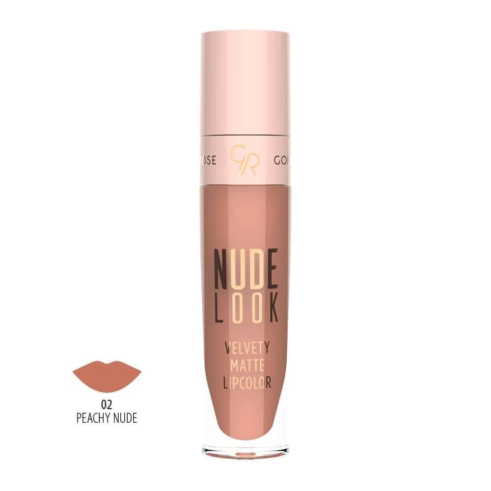 رژ لب مایع گلدن رز مدل نود لوک مات شماره 02 Golden Rose