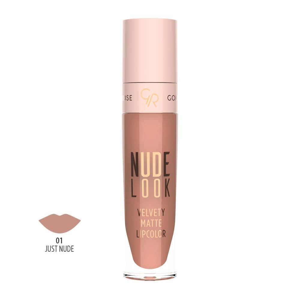 رژ لب مایع گلدن رز مدل نود لوک مات شماره 01 Golden Rose