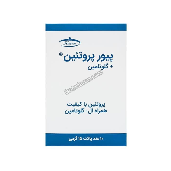ساشه پیور پروتئین و گلوتامین کارن 10 عددی