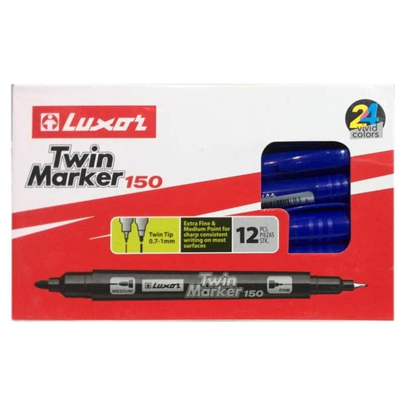 ماژیک سی دی دو سر لوکسور Luxar بسته 12 عددی