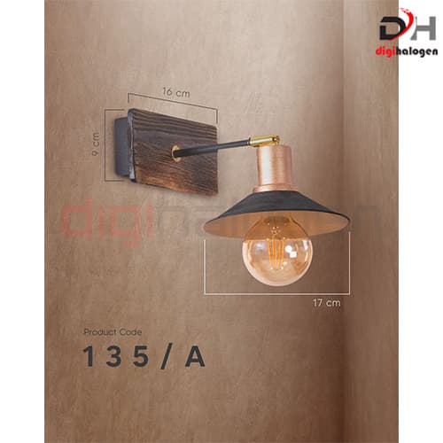 چراغ دیواری چوبی کد A/135