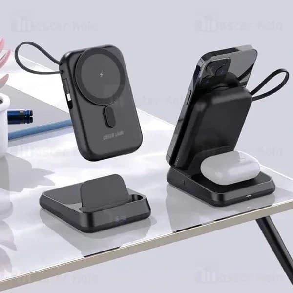 پاوربانک 10000مگ سیف گرین لاین مدل Green Lion 3 in 1 Magsafe — تصویر ۷