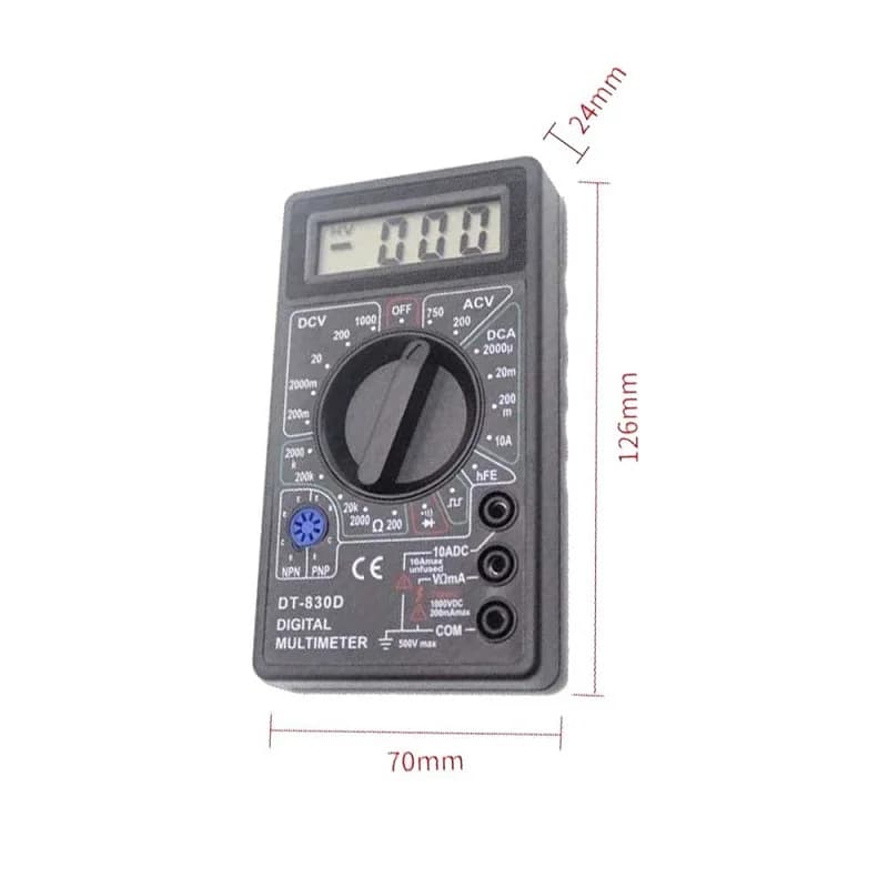 مولتی متر دیجیتالی DT-830D مشکی — تصویر ۸