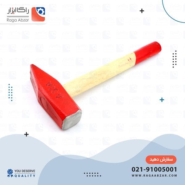 چکش 2000 گرم دسته چوبی ایرانی (12 عددی) — تصویر ۲