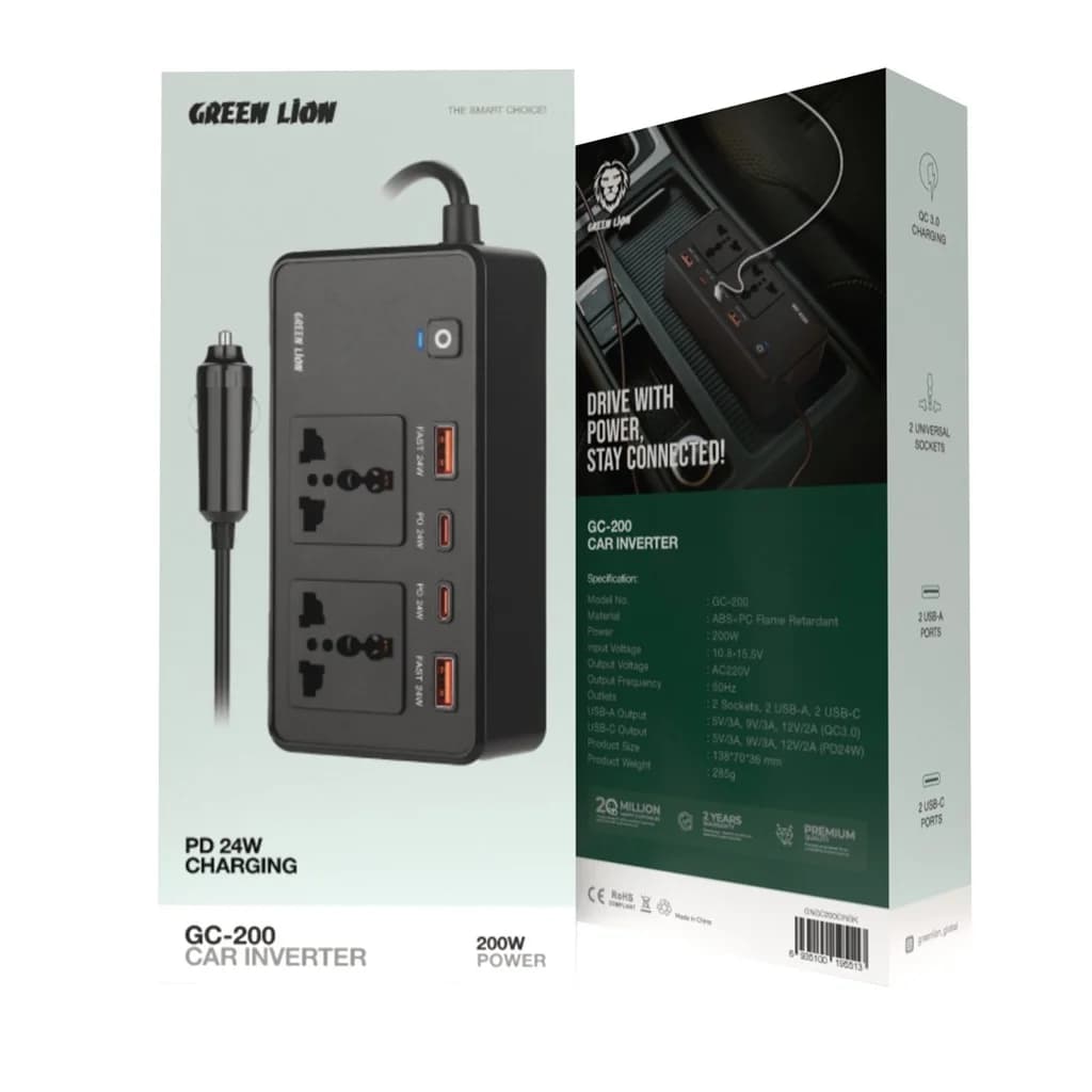 مبدل برق اینورتر گرین لاین مدل Green Lion GC-200 — تصویر ۴
