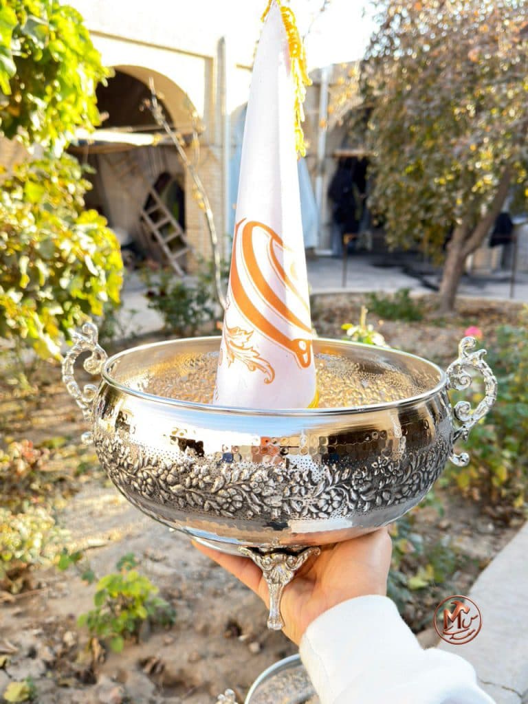 ست پذیرایی مسی کروم نیلوفر زنجان — تصویر ۶