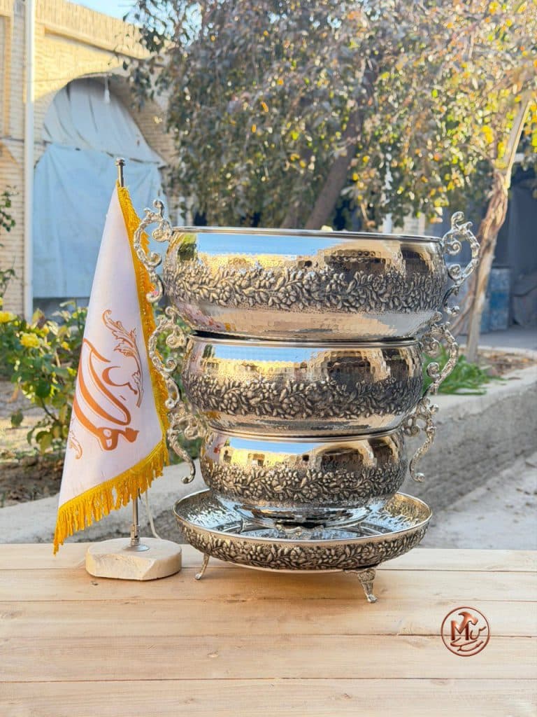 ست پذیرایی مسی کروم نیلوفر زنجان — تصویر ۵