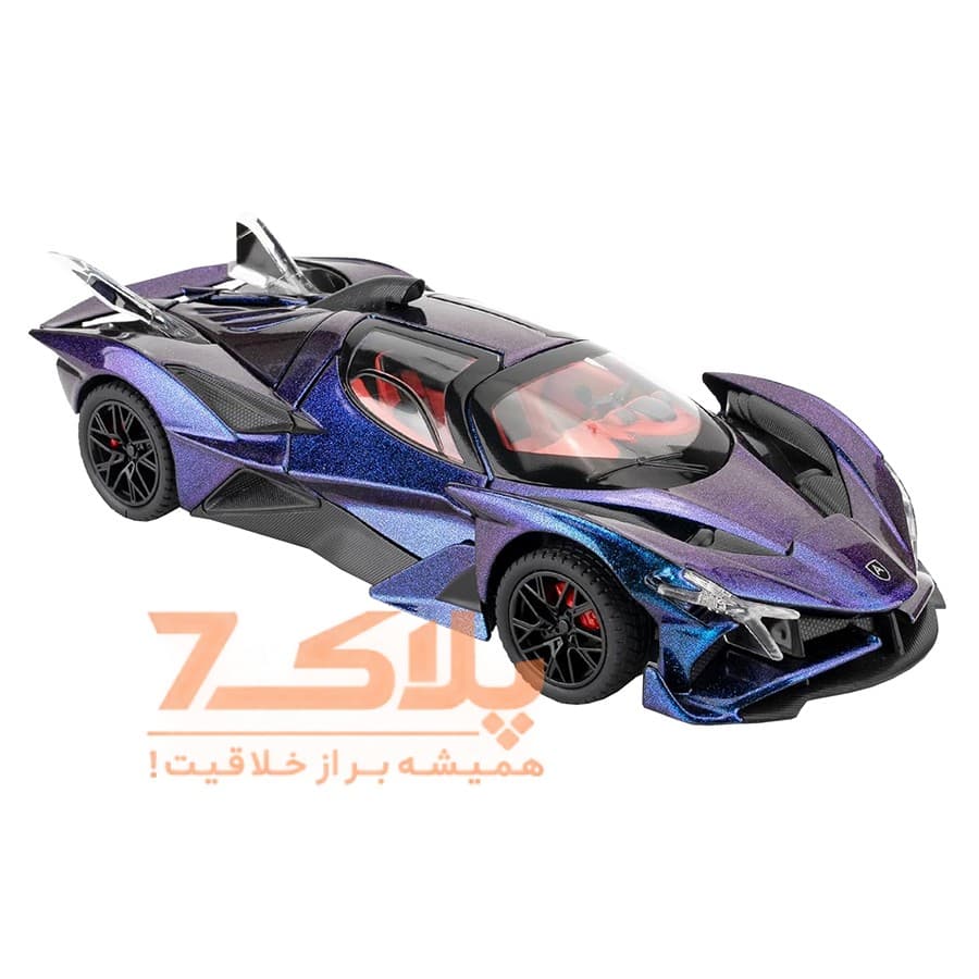 ماشین بازی مدل فلزی هفت رنگ طرح اپولو خفاشی کد 168-CZA — تصویر ۳