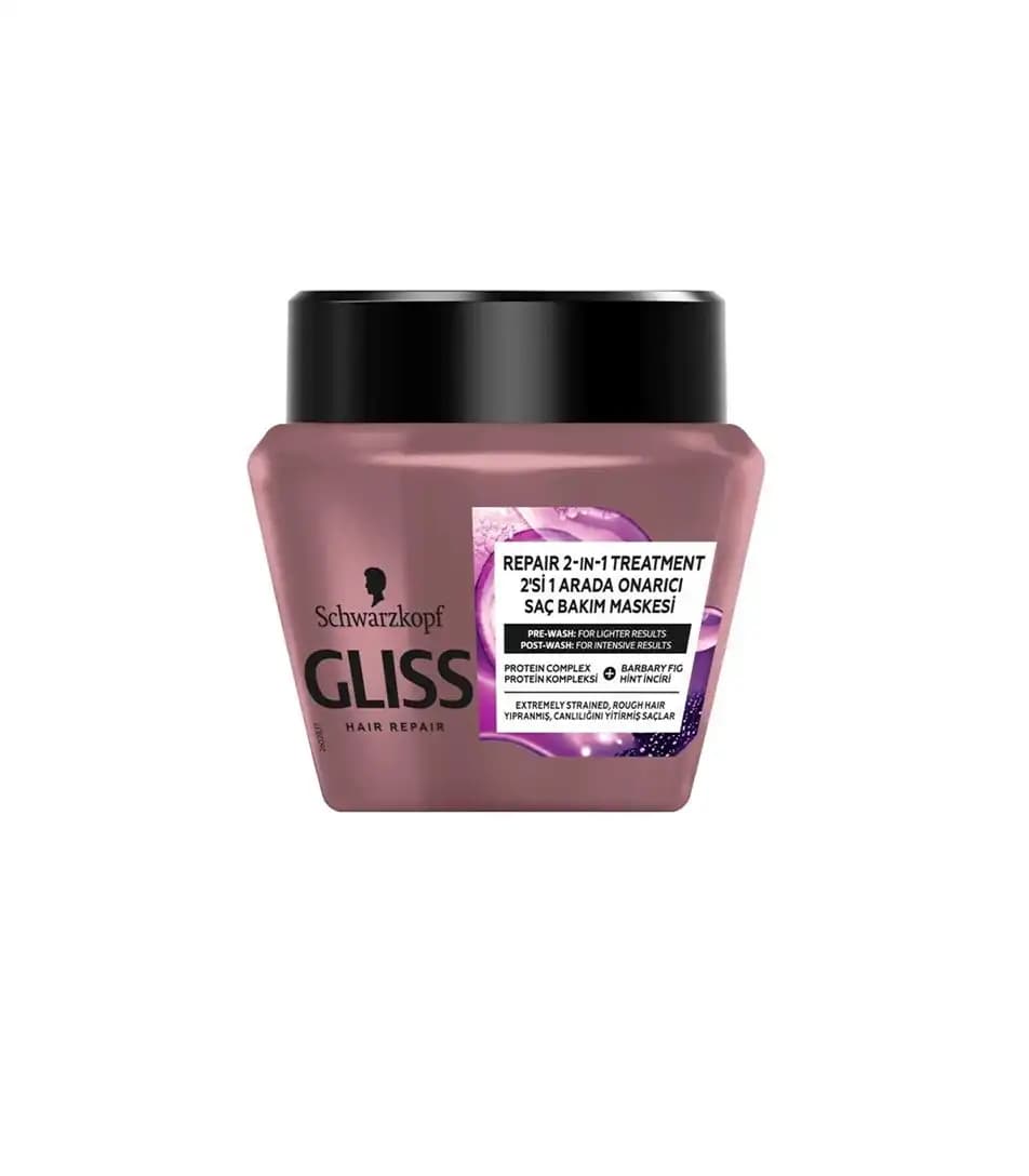 ماسک مو ترمیم کننده گلیس GLISS مدل REPAIR 2 IN 1 حجم 300 میل — تصویر ۳