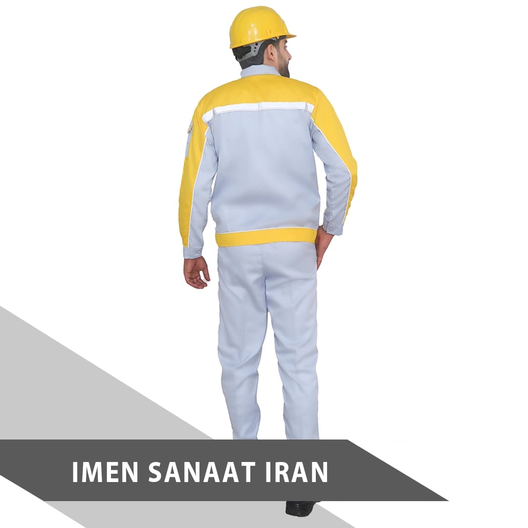 لباس کار آنکو رنگ زرد استخونی کد 235 — تصویر ۳