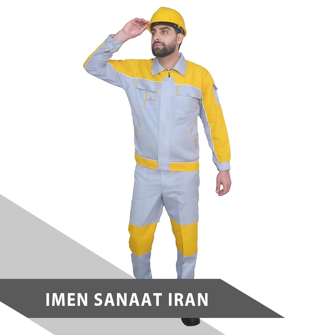 لباس کار آنکو رنگ زرد استخونی کد 235