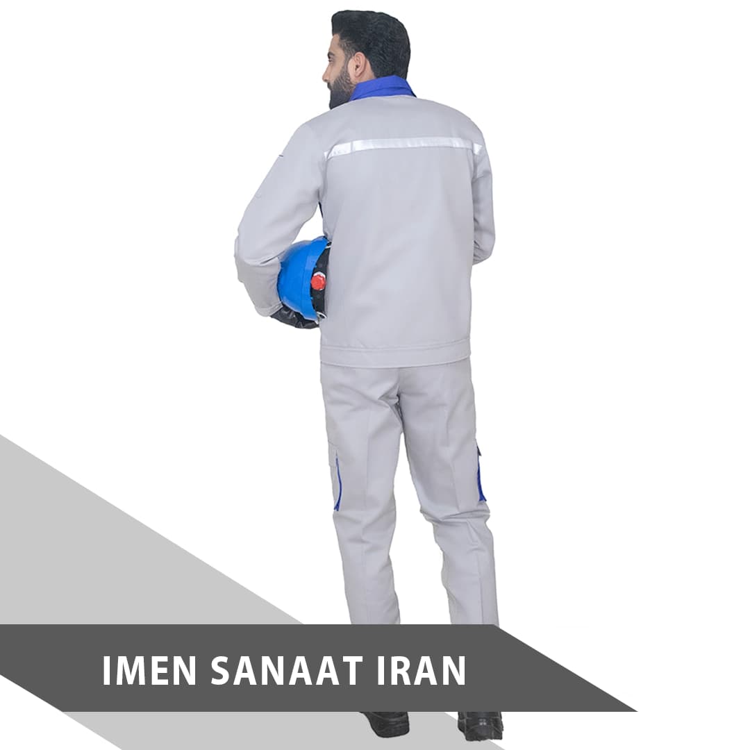 لباس کار سفارشی ایمن صنعت ایران کد 1001 — تصویر ۳