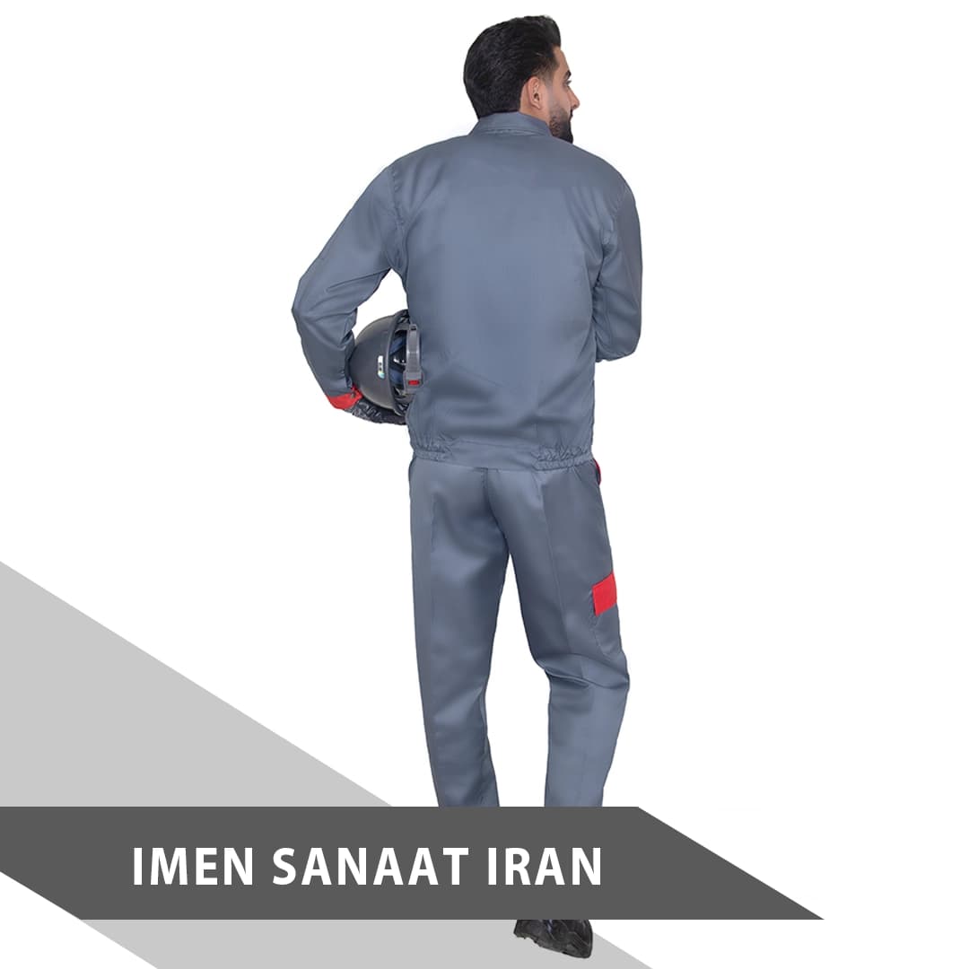 لباسکار کارگری سفارشی طوسی کد 179 — تصویر ۳