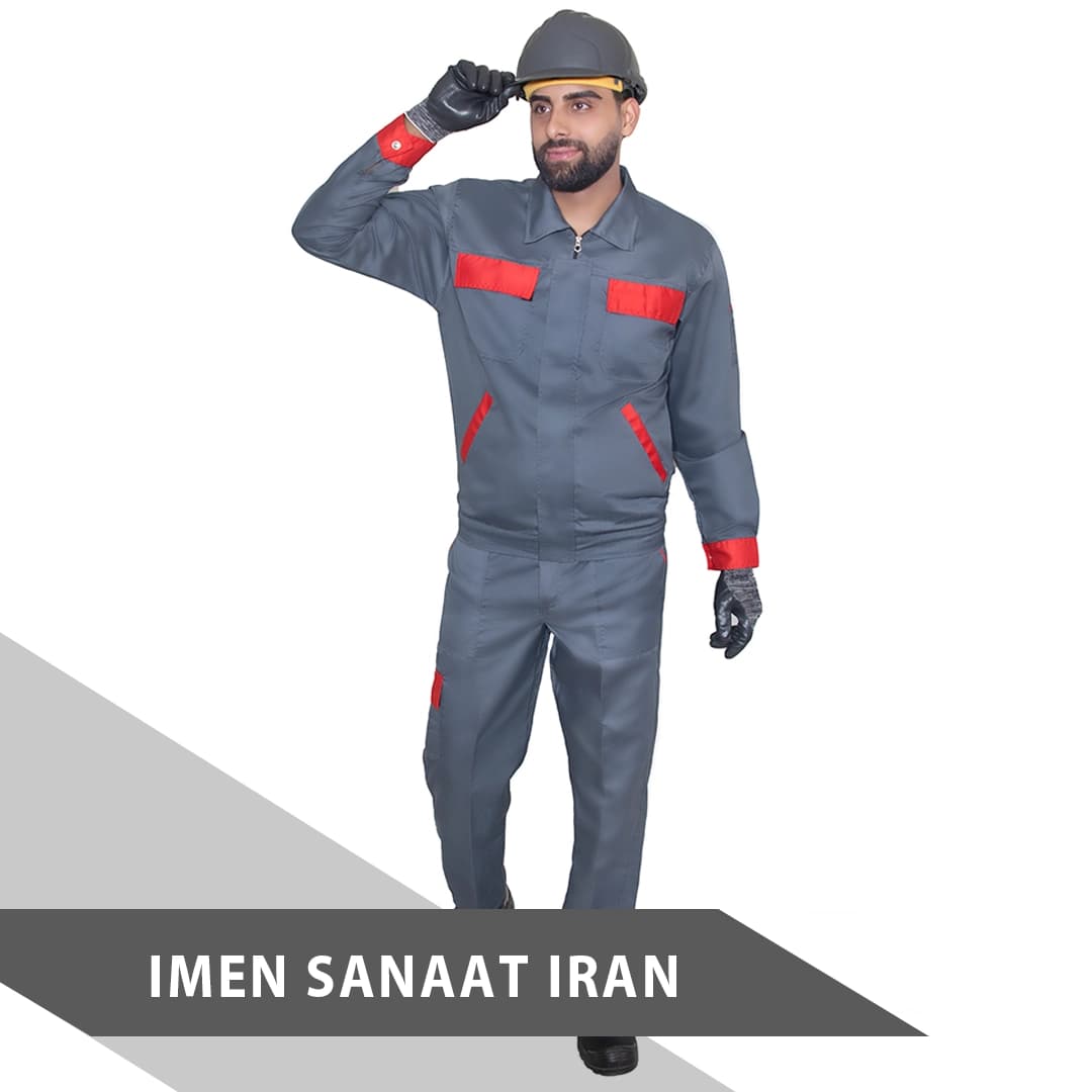 لباسکار کارگری سفارشی طوسی کد 179 — تصویر ۲