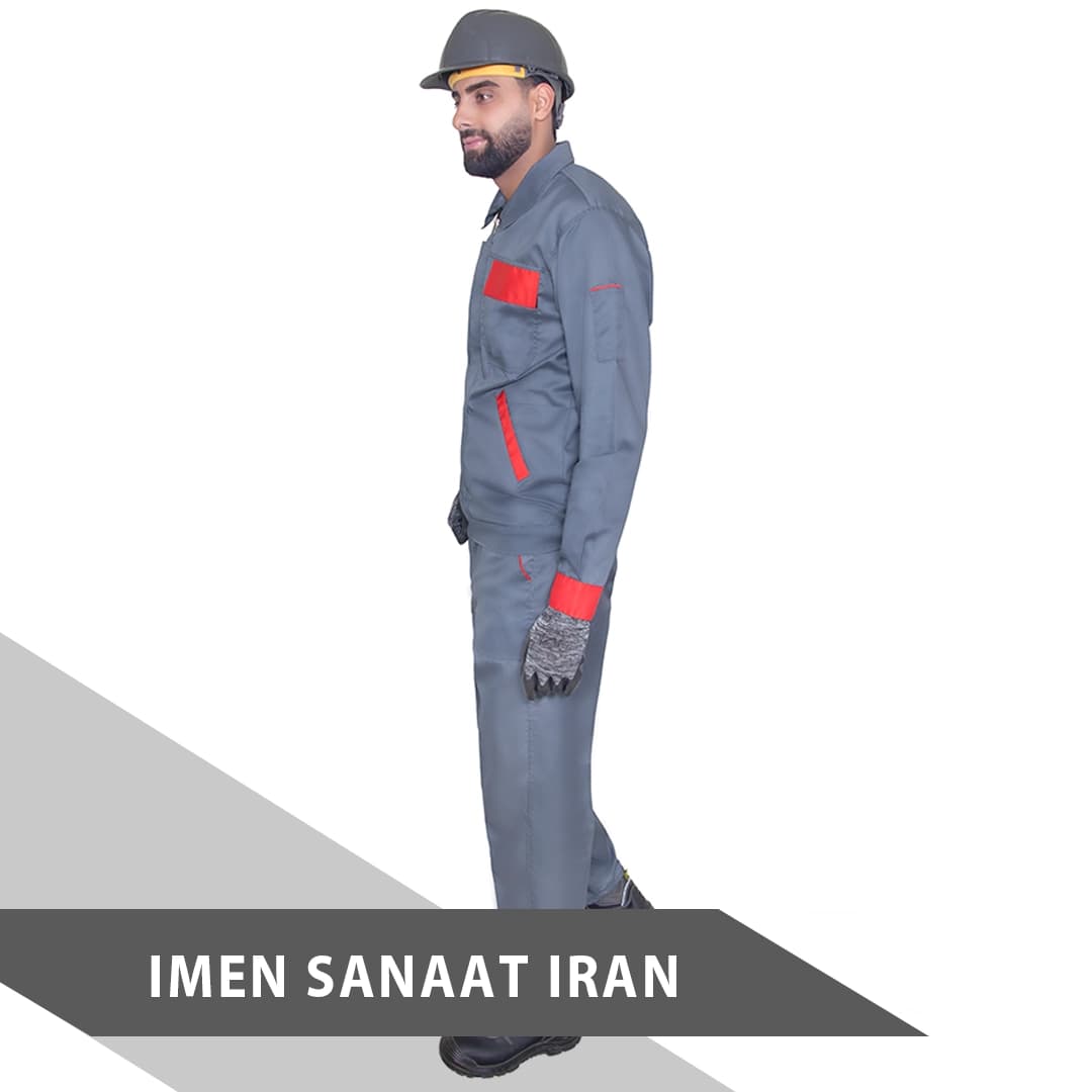 لباسکار کارگری سفارشی طوسی کد 179 — تصویر ۴