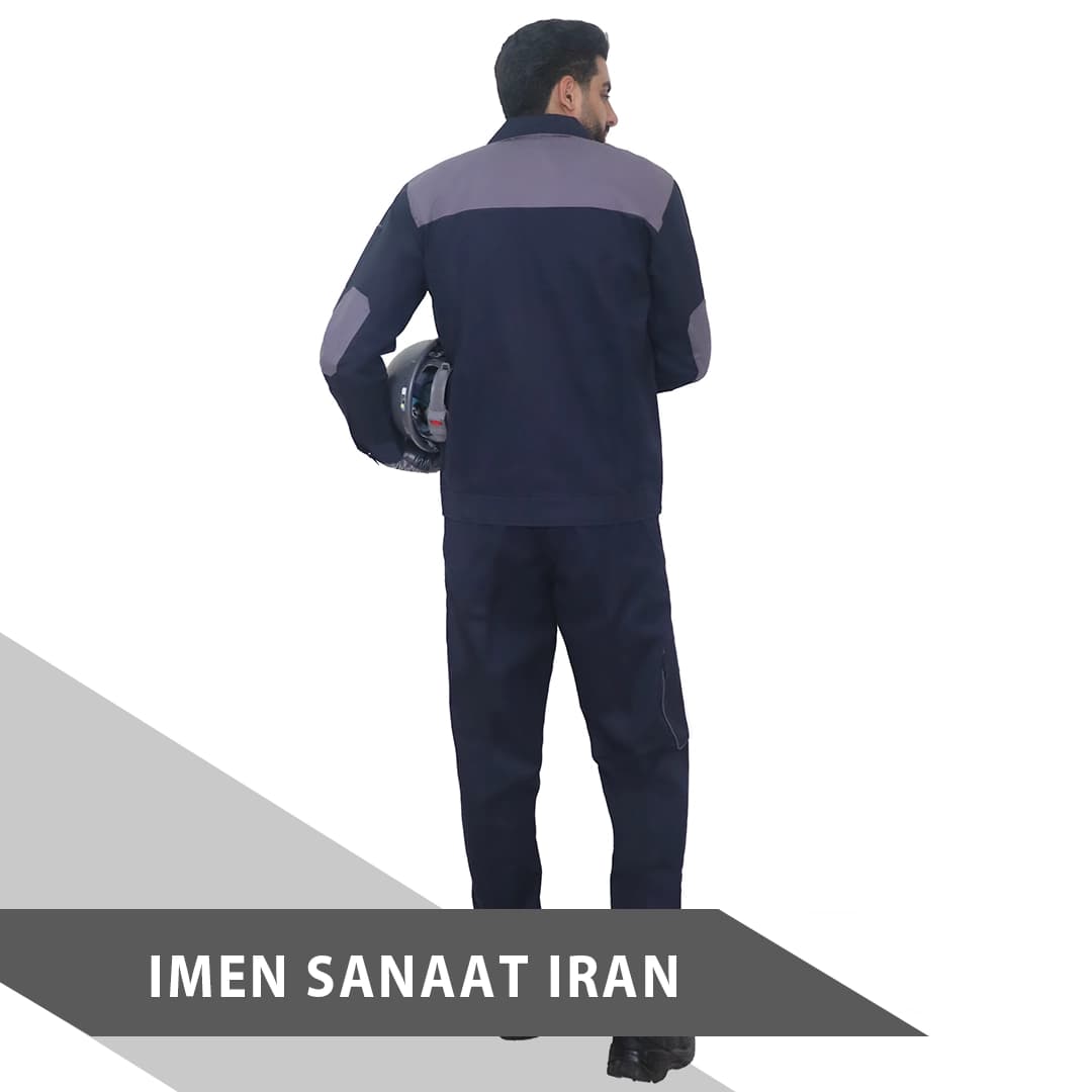 لباس کار مدل ست ورک طوسی تیره کد 1103 — تصویر ۳