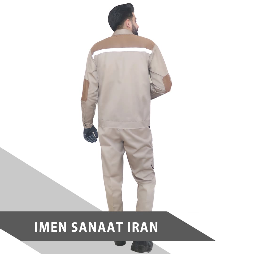 لباس کار سفارشی کرم خاکی کد 1119 — تصویر ۳