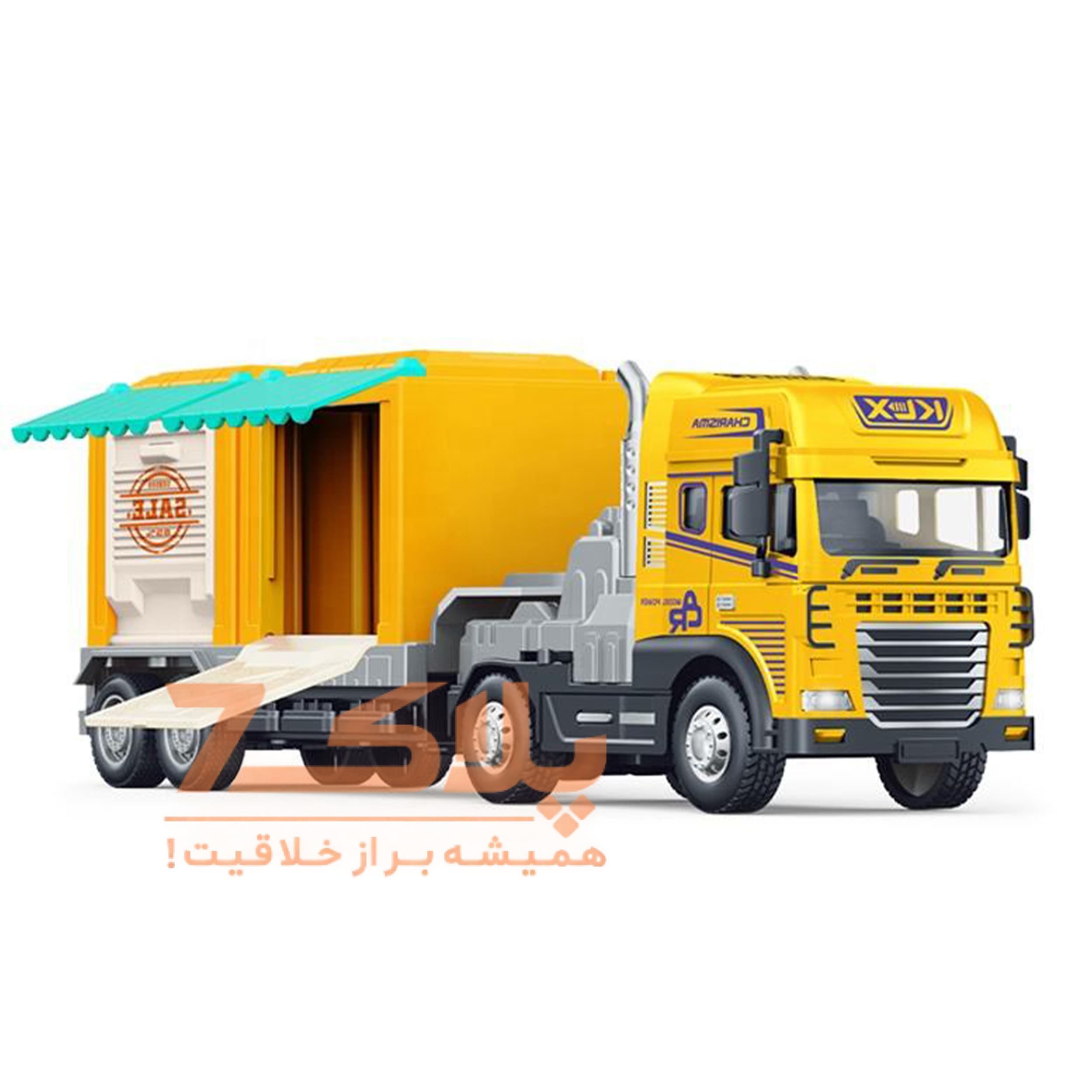 ماشین بازی مدل تریلی حمل کانتینر