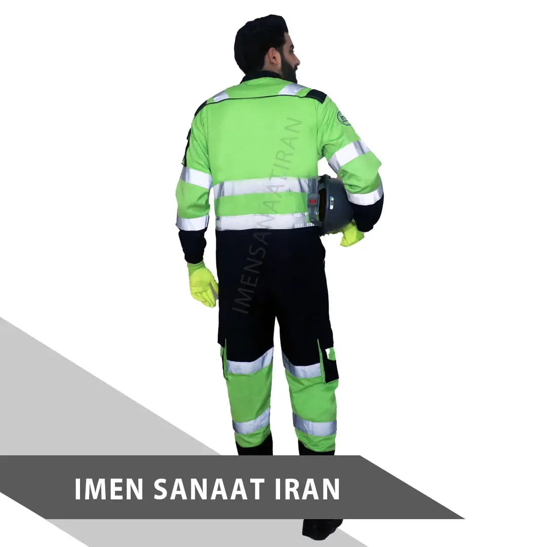 لباس کار بیلرسوت سفارشی سبز کد 1117 — تصویر ۶