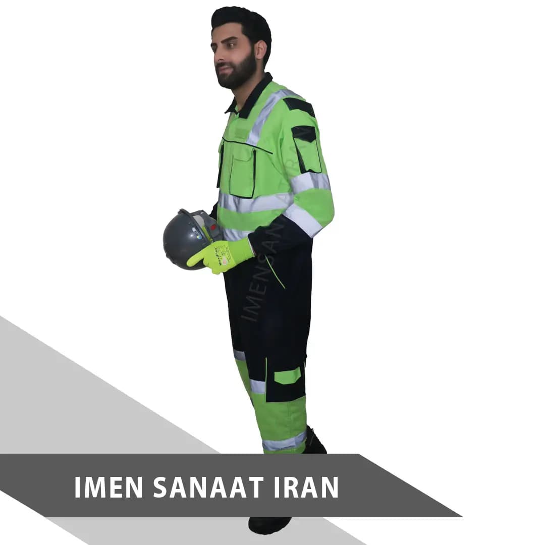 لباس کار بیلرسوت سفارشی سبز کد 1117 — تصویر ۷