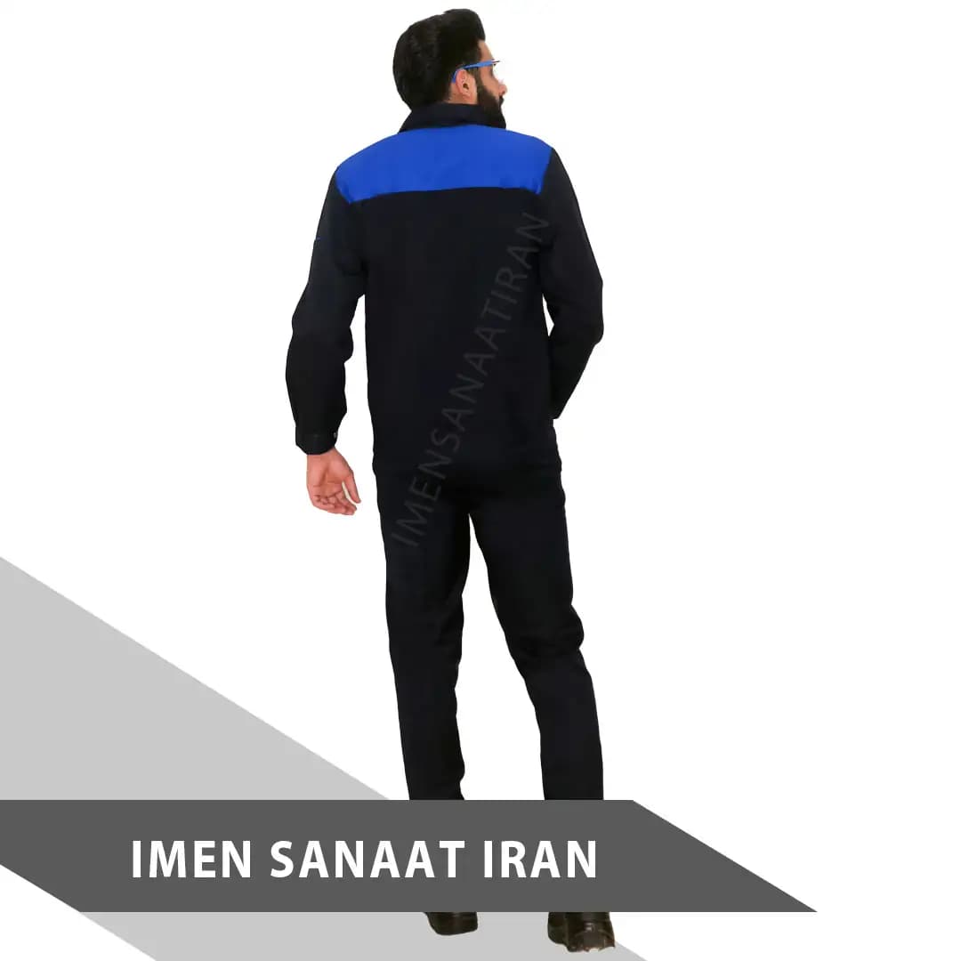 لباس کار سفارشی سرمه ای تیره آبی کد 1069 — تصویر ۳